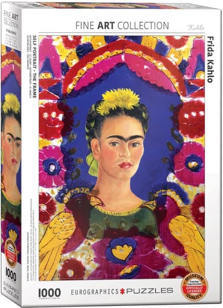 پازل 1000 تکه self portrait – the frame – frida kahlo یوروگرافیک