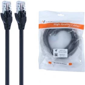 کابل شبکه پچ کورد CAT6 UTP (برند VASEL – طول 10 متر – مشکی – گارانتی 36 ماهه واصل) (روکش گرد PVC – کانکتورهای RJ45 – نوع UTP) — تصویر ۳