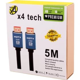 کابل تصویر HDMI نسخه ۲.۰ (برند X4-TECH – طول ۱۰ متر – مشکی – گارانتی تست و تضمین اصالت کالا) (روکش گرد مشکی PVC) — تصویر ۲