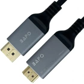 کابل تصویر HDMI نسخه ۲.۰ (برند BAFO – طول ۳ متر – مشکی بافته شده فلت – گارانتی تست و تضمین اصالت کالا) (روکش بافته شده فلت مشکی)