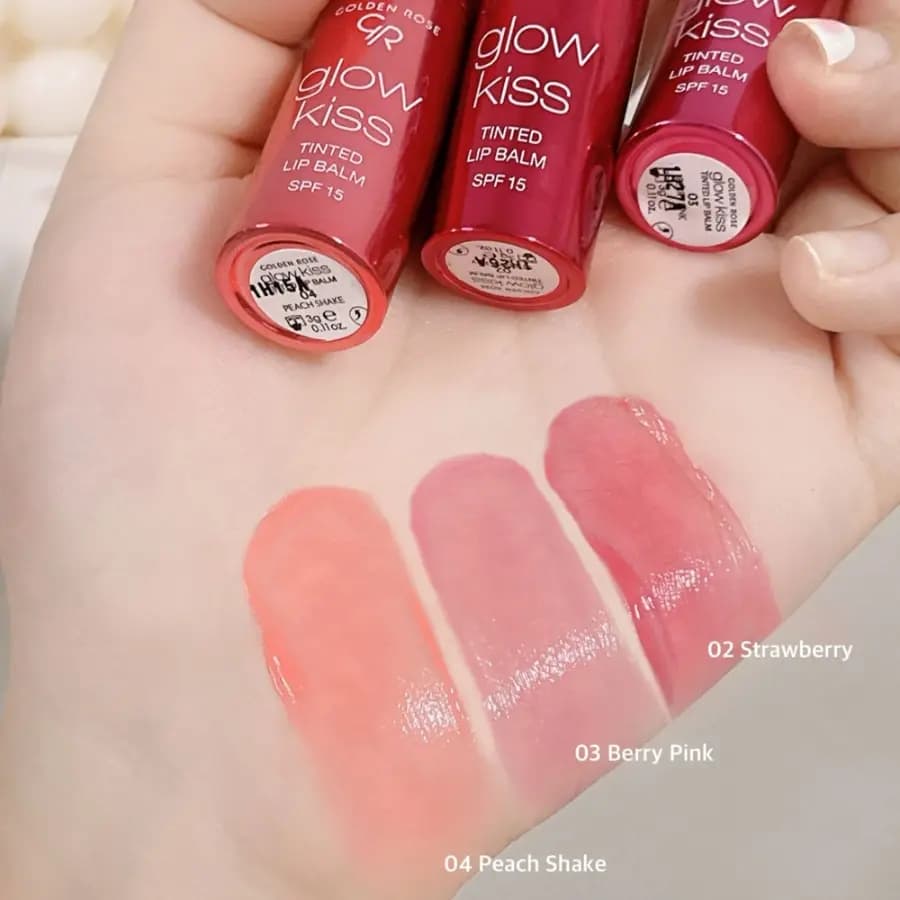 تینت لب Glow Kiss حاوی SPF 15 گلدن رز شماره 03 — تصویر ۵