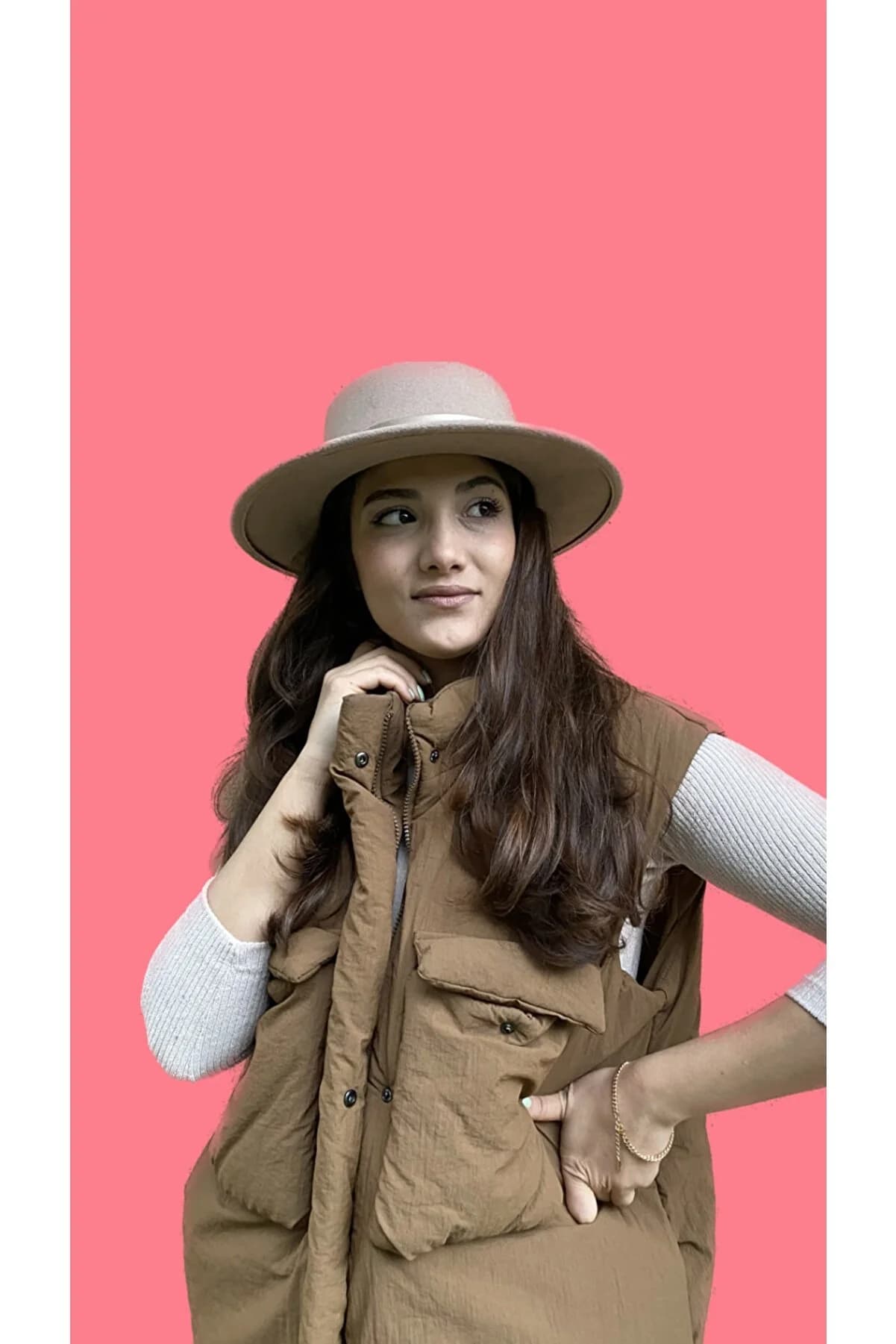 کلاه شاپوی بوتر بژ لاویونسا laviyonsa Boater Beige 408232801 — تصویر ۳