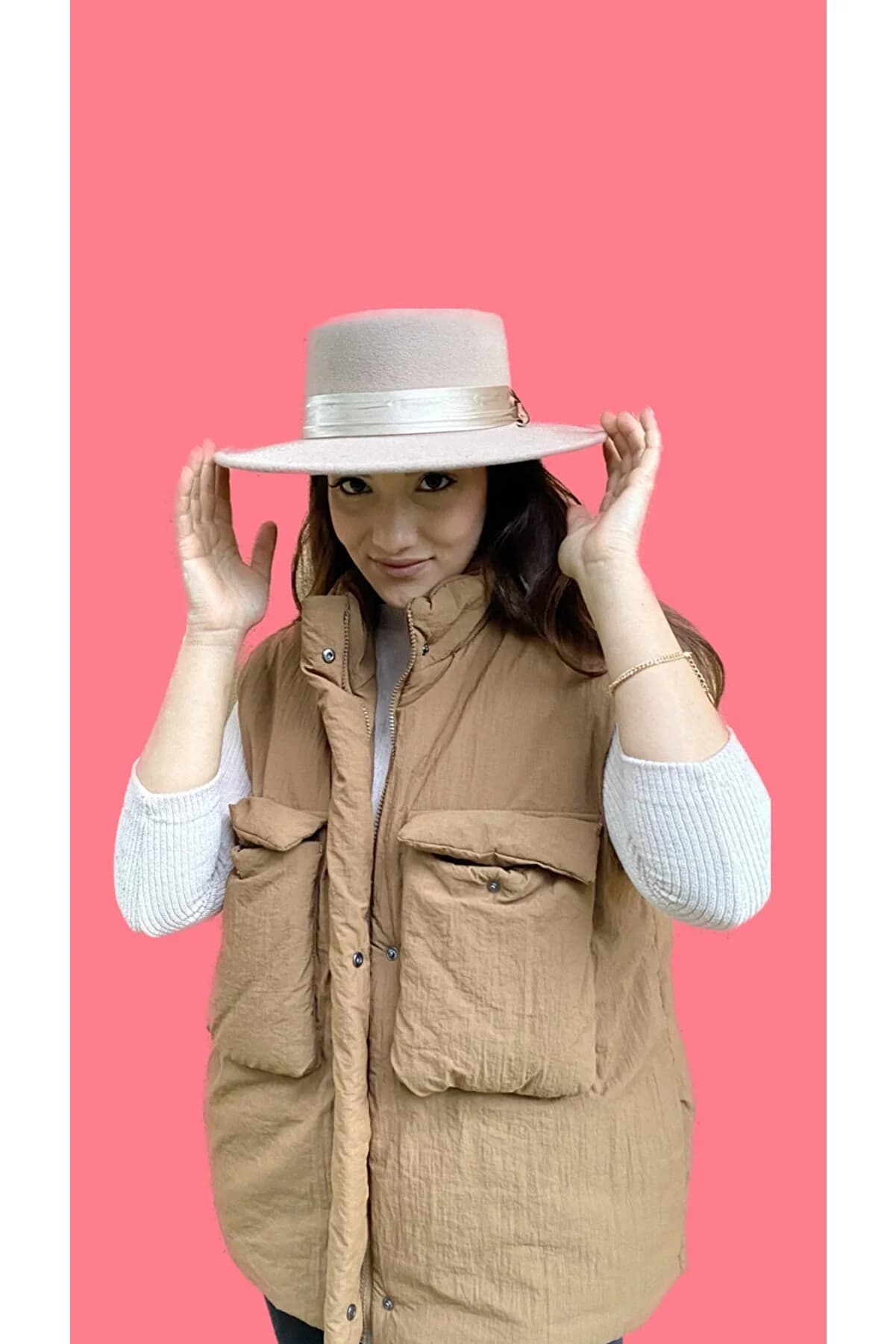 کلاه شاپوی بوتر بژ لاویونسا laviyonsa Boater Beige 408232801 — تصویر ۷