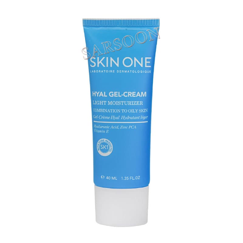 ژل کرم مرطوب کننده هیال اسکین وان مناسب پوست مختلط تا چرب 40 میلی لیتر Skin One Hyal Gel Cream Light Moisturizer