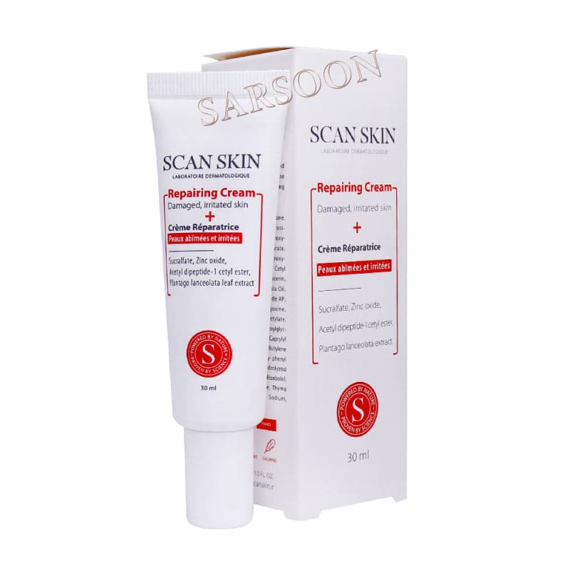 کرم ترمیم کننده چروک سطحی پوست اسکن اسکین 30 میلی لیتر Scan Skin Repairing Cream For Irritated Skin
