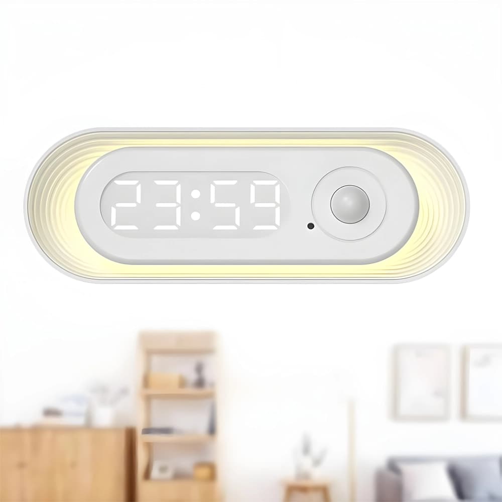 ساعت دیجیتال و چراغ خواب هوشمند نالاکال مدل Nalacal Time Human Induction Lamp Motion Sensor Light — تصویر ۳