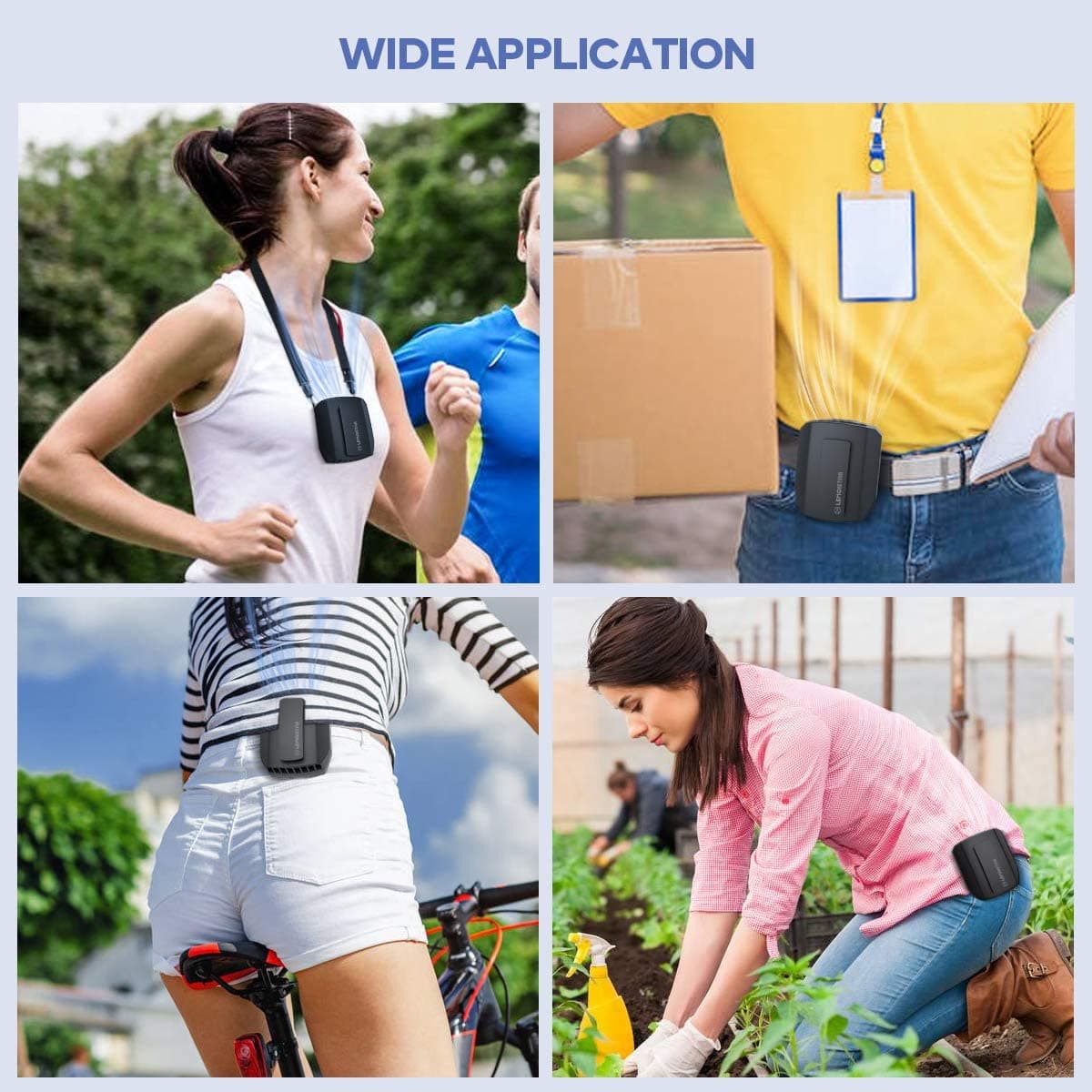 پنکه شارژی Portable Mini Waist Clip Fan — تصویر ۳