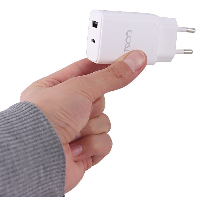 شارژر دیواری 30 وات تسکو TTC 70 QC3.0 PD 3A + کابل تایپ سی — تصویر ۷