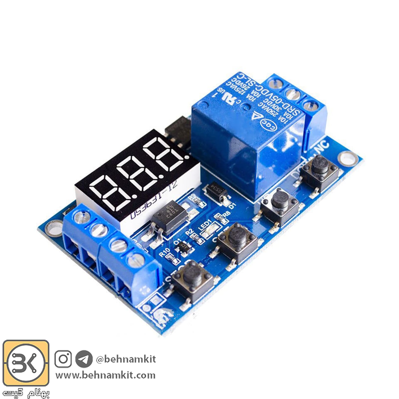 ماژول تایمر دیجتال 2 زمانه HCW-M421 با نمایشگر سون سگمنت