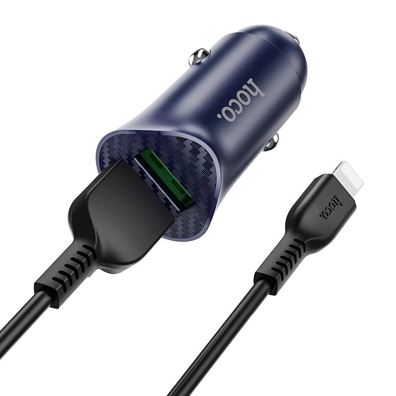 شارژر فندکی هوکو مدل Z39 QC3.0 18W به همراه کابل تبدیل MICROUSB — تصویر ۲