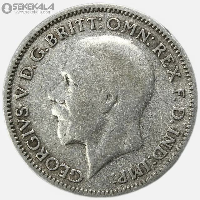 سکه 6 پنس نقره انگلیس 1935 (جرج پنجم) — تصویر ۲