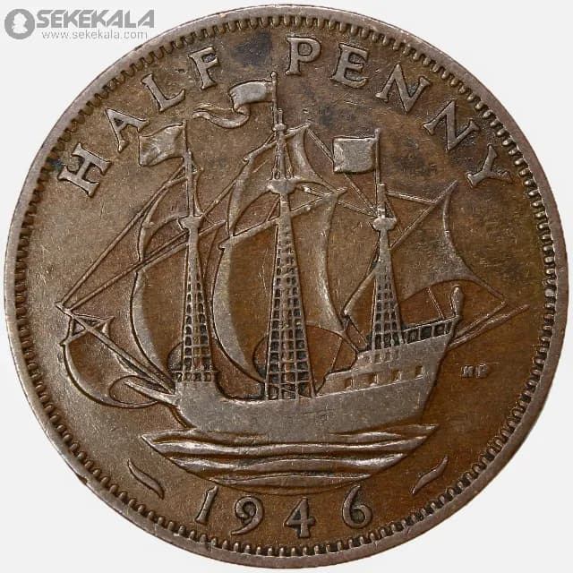 سکه نیم پنی انگلیس 1946 (جرج ششم)