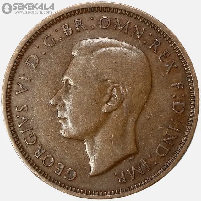سکه نیم پنی انگلیس 1947 (جرج ششم) — تصویر ۲