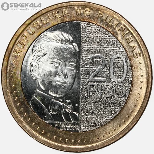 سکه 20 پیزو دوفلزی کمیاب فیلیپین 2020 (UNC)