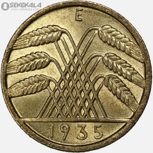 سکه 10 رایش فنیگ آلمان (جمهوری وایمار) 1935 (UNC) — تصویر ۲