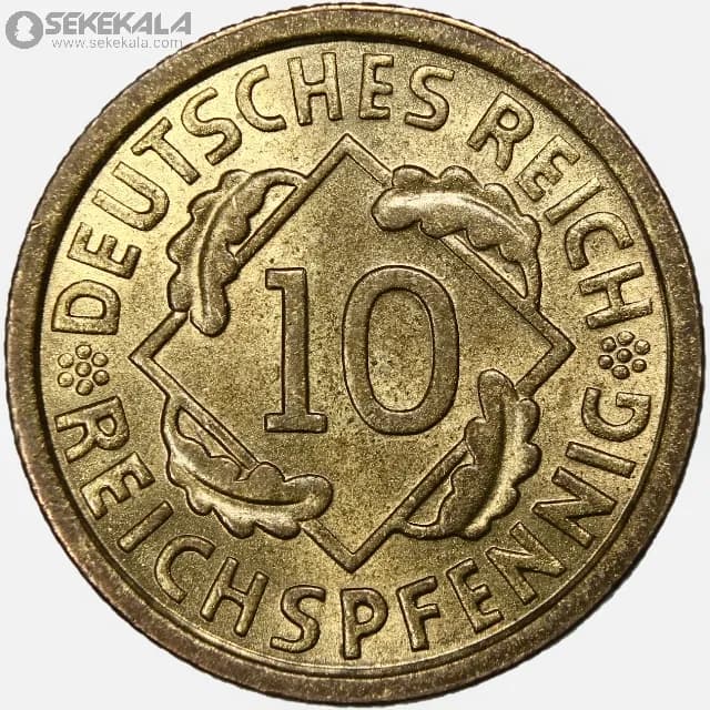 سکه 10 رایش فنیگ آلمان (جمهوری وایمار) 1935 (UNC)