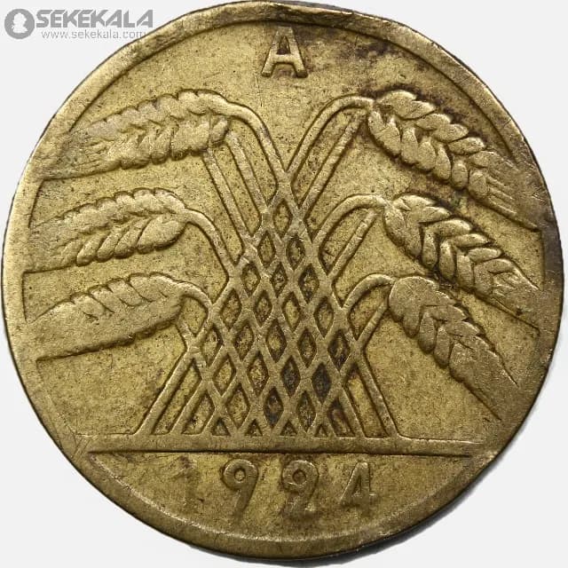 سکه 10 رنتن فنیگ آلمان (جمهوری وایمار) 1924 — تصویر ۲