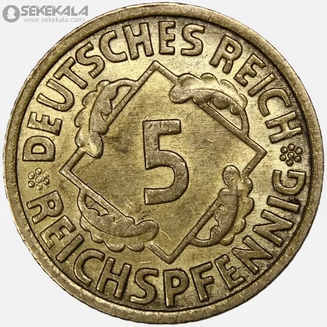 سکه 5 رایش فنیگ آلمان (جمهوری وایمار) 1935 (UNC)