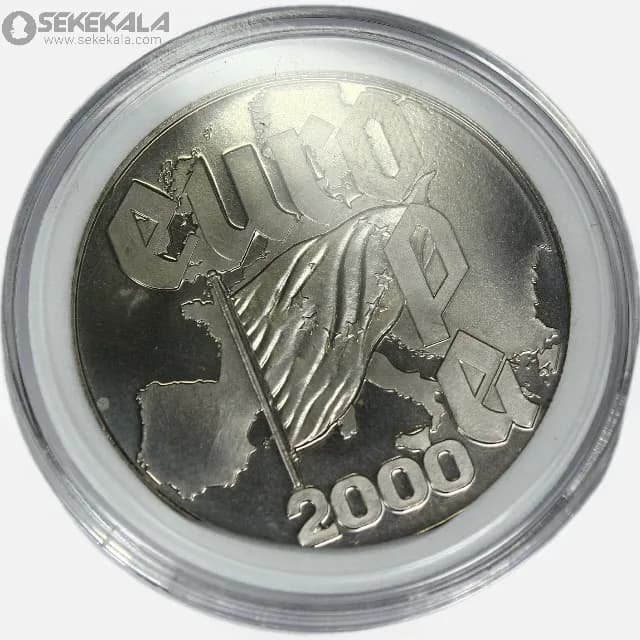 سکه 5 دلار پروف یادبودی لیبریا 2000 (UNC) — تصویر ۳