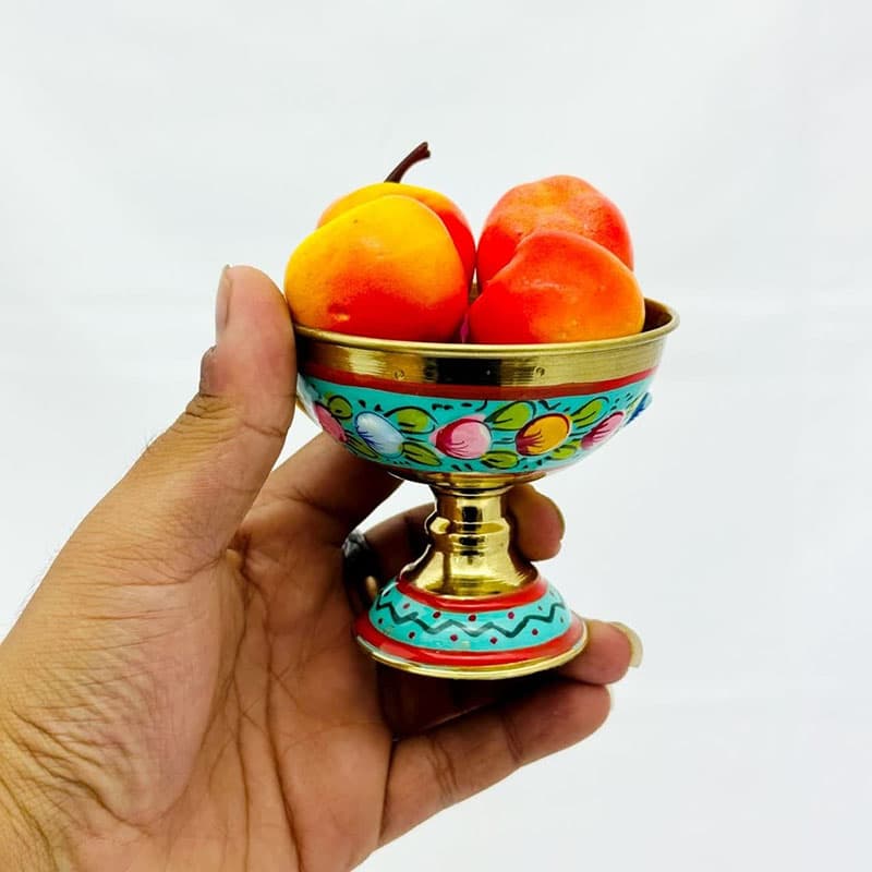 هفت سین مینیاتوری میناکاری طرح برجسته سبز فیروزه ای — تصویر ۴