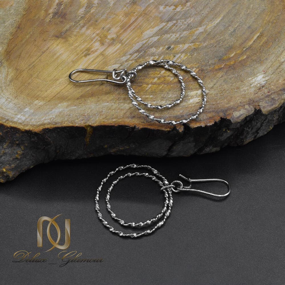 گوشواره زنانه برنجی حلقه ای ارزان قیمت er-n335 — تصویر ۲