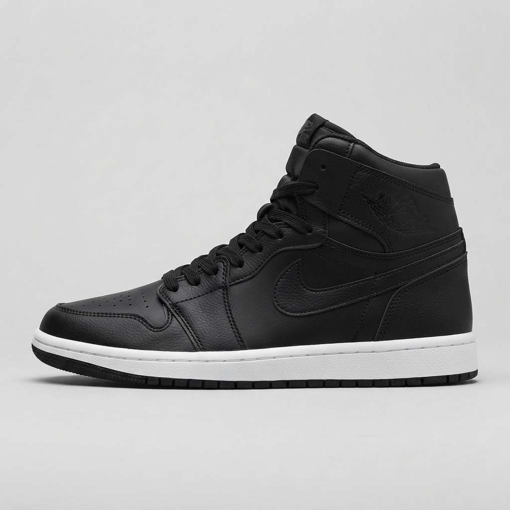 کتونی ساقدار مردانه Air Jordan 1 مشکی زیره سفید مناسب استایل روزمره B | سایز 41 تا 44
