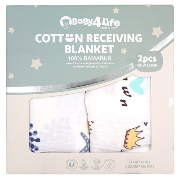 خشک کن 2 عددی بیبی فور لایف موسلین (baby4life) — تصویر ۳