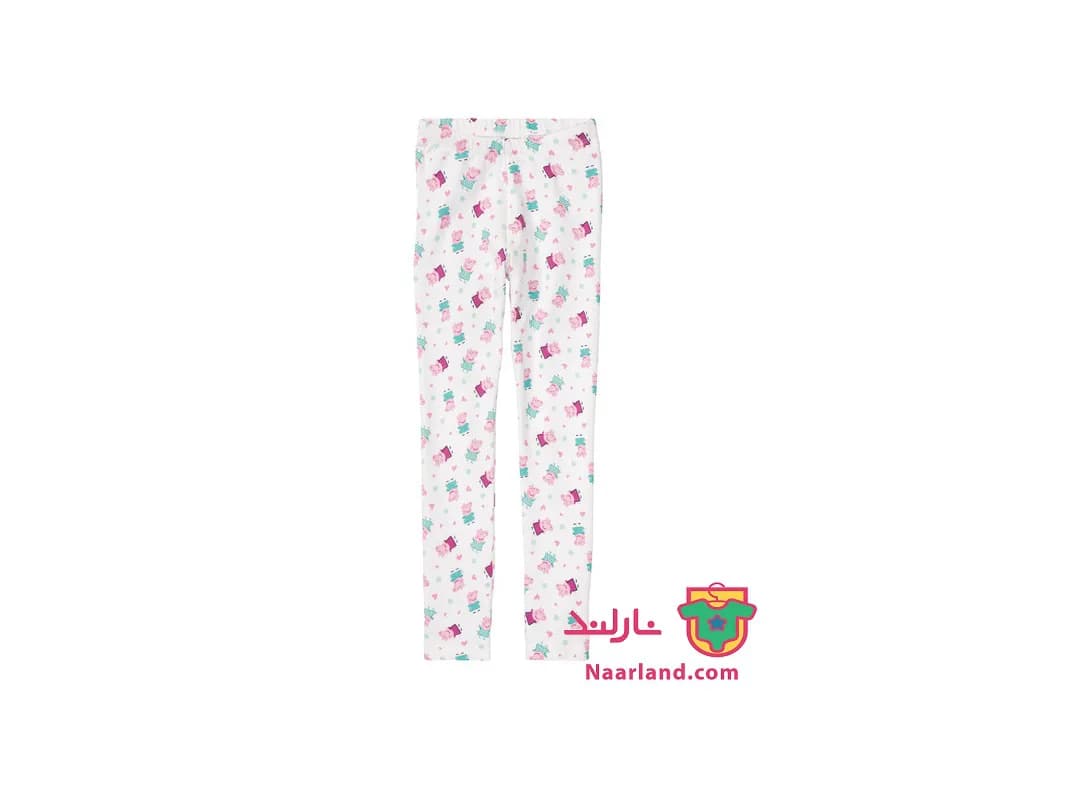 لگ داخل کرکی نخی دخترانه طرح Peppa pig سفید