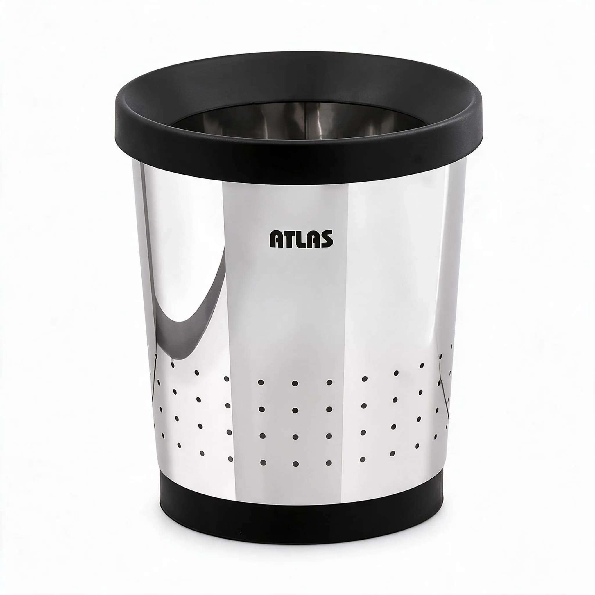 سطل تحریر 10 لیتر اطلس ATLAS استیل براق مدل پارمیس کد 375
