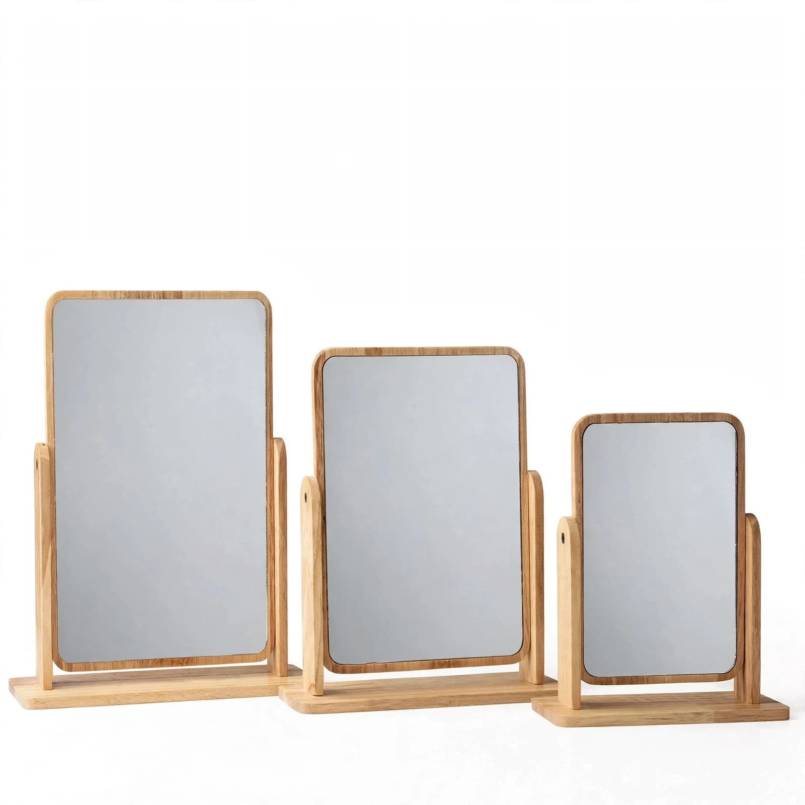 آینه ی رو میزی اطلس ATLAS تمام چوب مدل دلوین متوسط 22×16 cm کد 247 — تصویر ۴