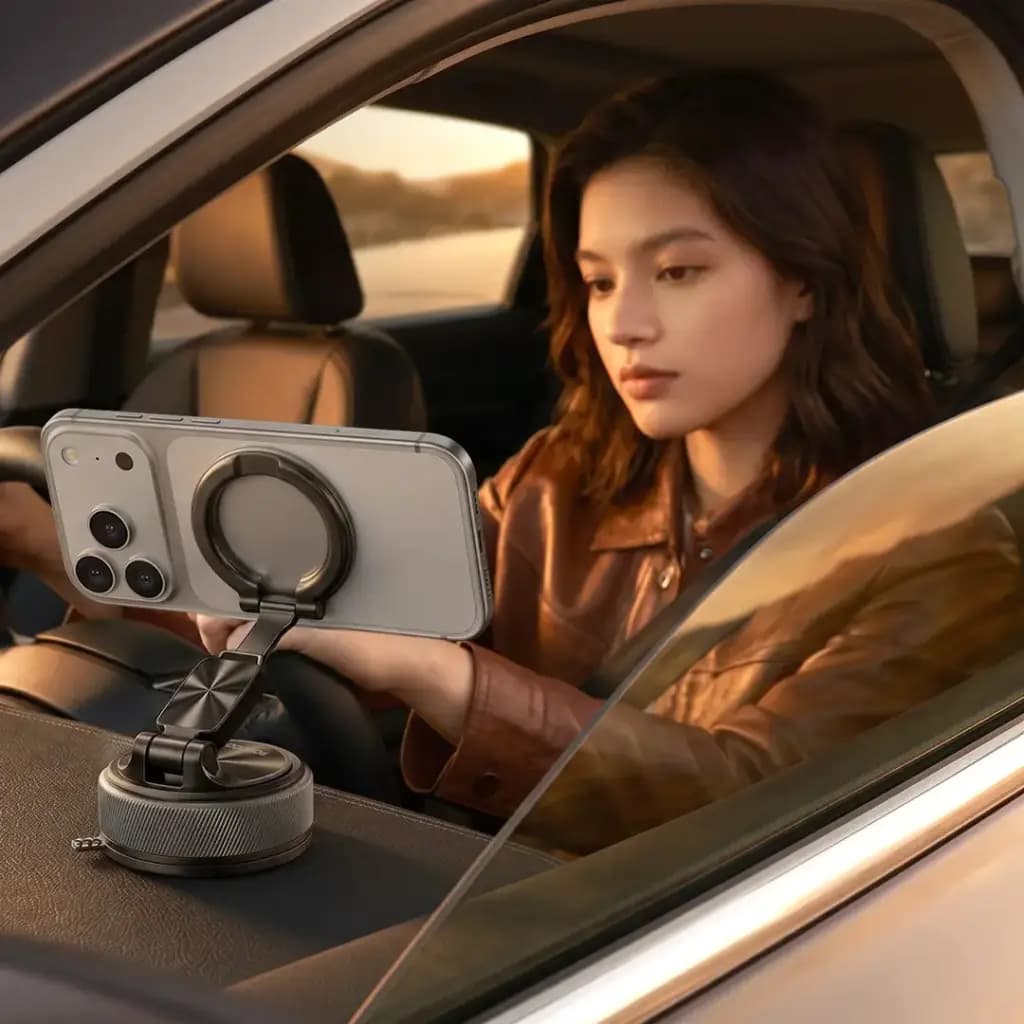 پایه نگهدارنده موبایل مگسیف ۲ در ۱ پرودو مدل (PDSMCPDR) Porodo 2-in-1 MagSafe Mobile Holder — تصویر ۴