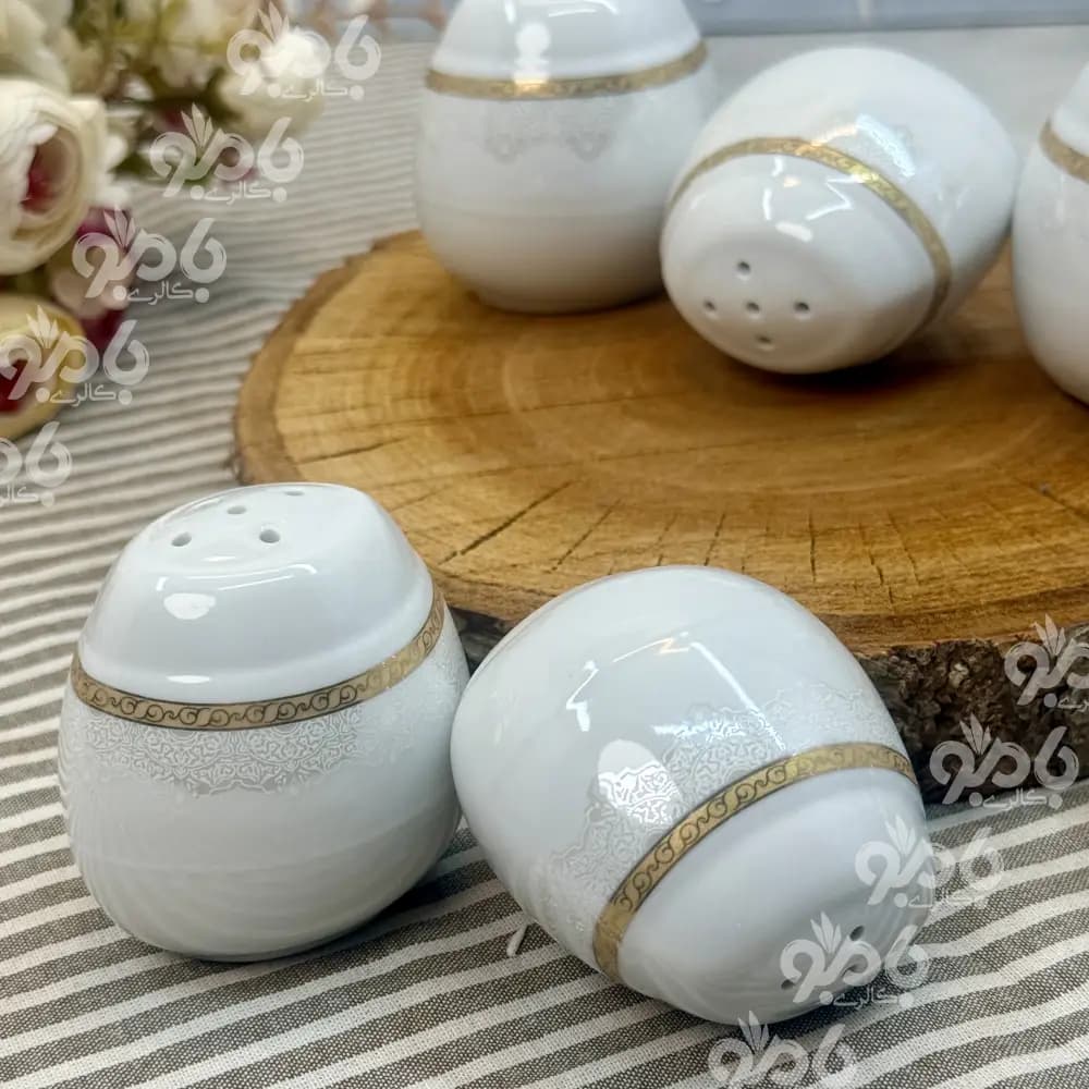 نمکدان 6 عددی گرد چینی لمون — تصویر ۲