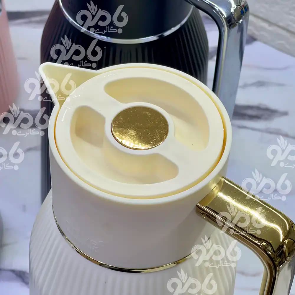 فلاسک 1.9 لیتر رنگی اوریو شیشه صورتی — تصویر ۲