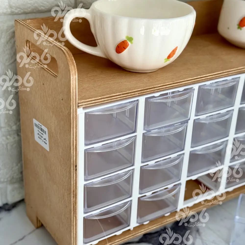 باکس ادویه چوبی پلای وود طبقه دار 20خانه — تصویر ۳