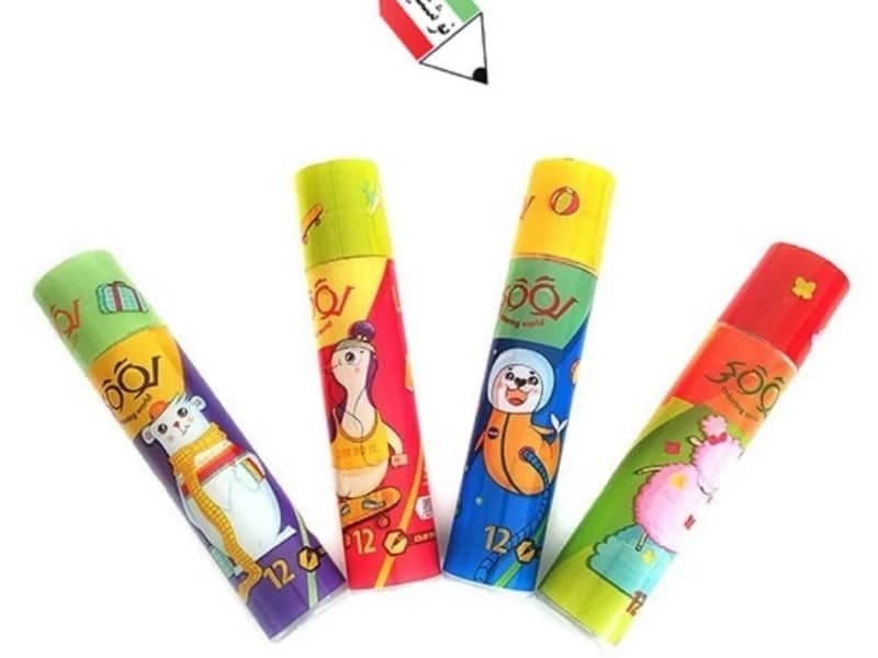 مداد 12 رنگ استوانه ای لوکی
