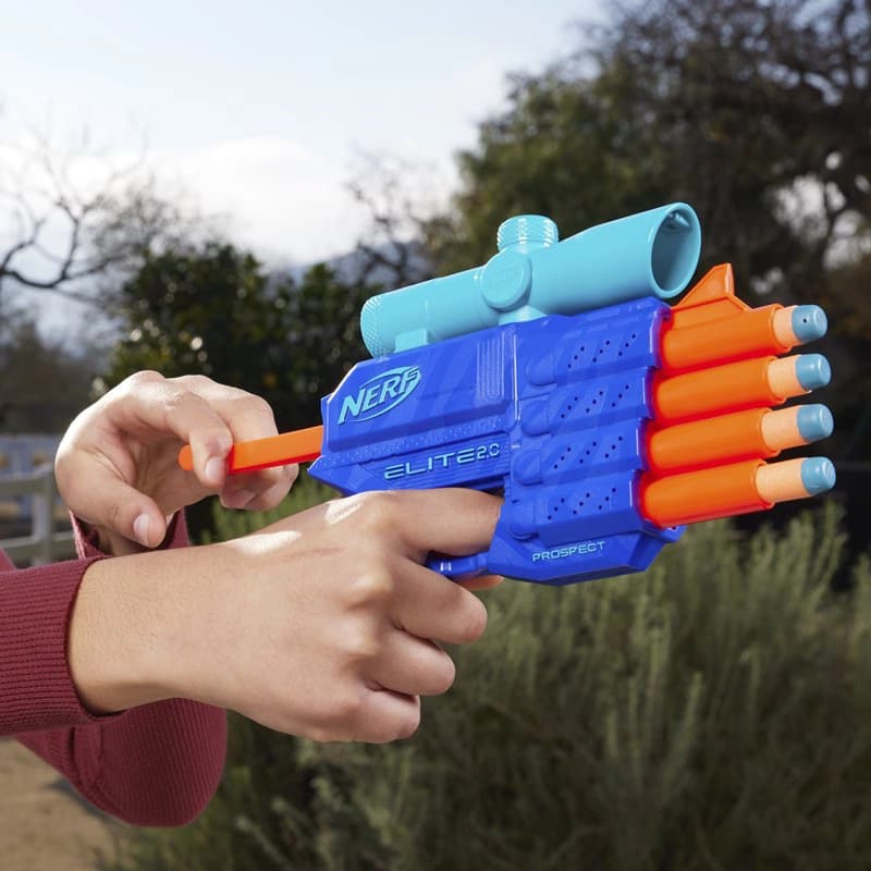 تفنگ اسباب بازی کودک مدل نرف آبی پررنگ NERF ELITE کد F5404 — تصویر ۲