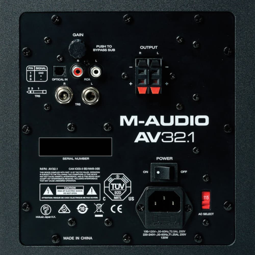 اسپیکر و ساب ووفر M-Audio AV 32.1 — تصویر ۶