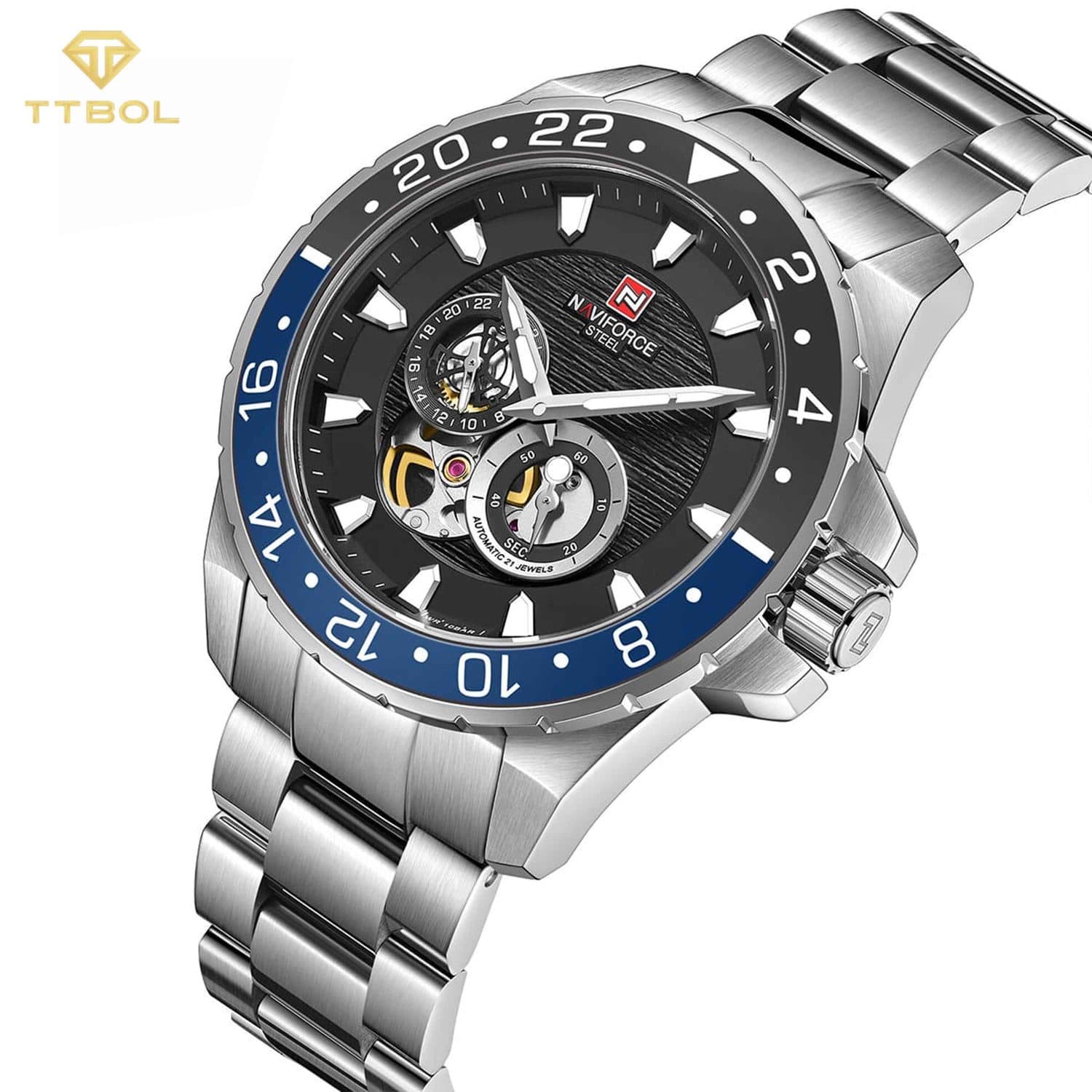 ساعت مچی نیوی فورس مدل Naviforce NFS1003 S/S/B — تصویر ۳