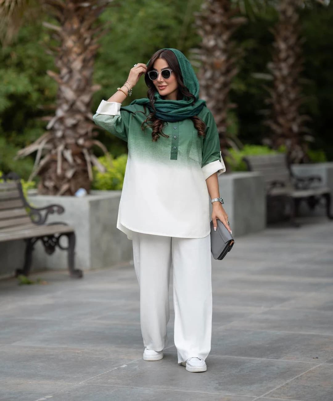 شومیز آبرنگی مدل آرنیا — تصویر ۴