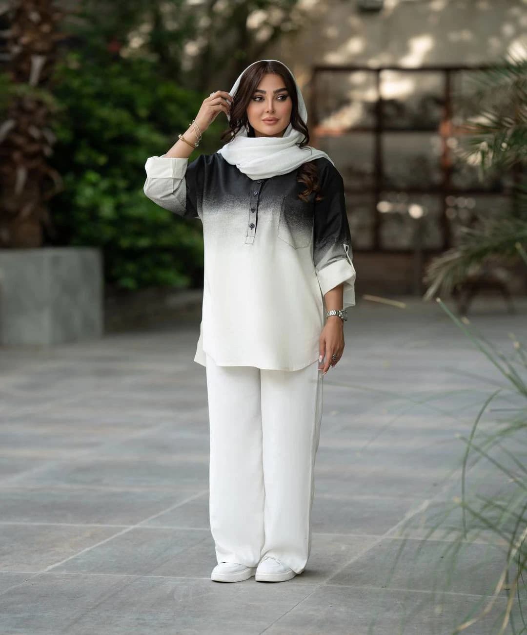 شومیز آبرنگی مدل آرنیا — تصویر ۲
