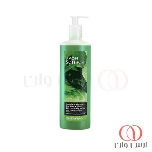 ژل واش و شامپو بدن مردانه آون رایحه چوب صندل 720 میل