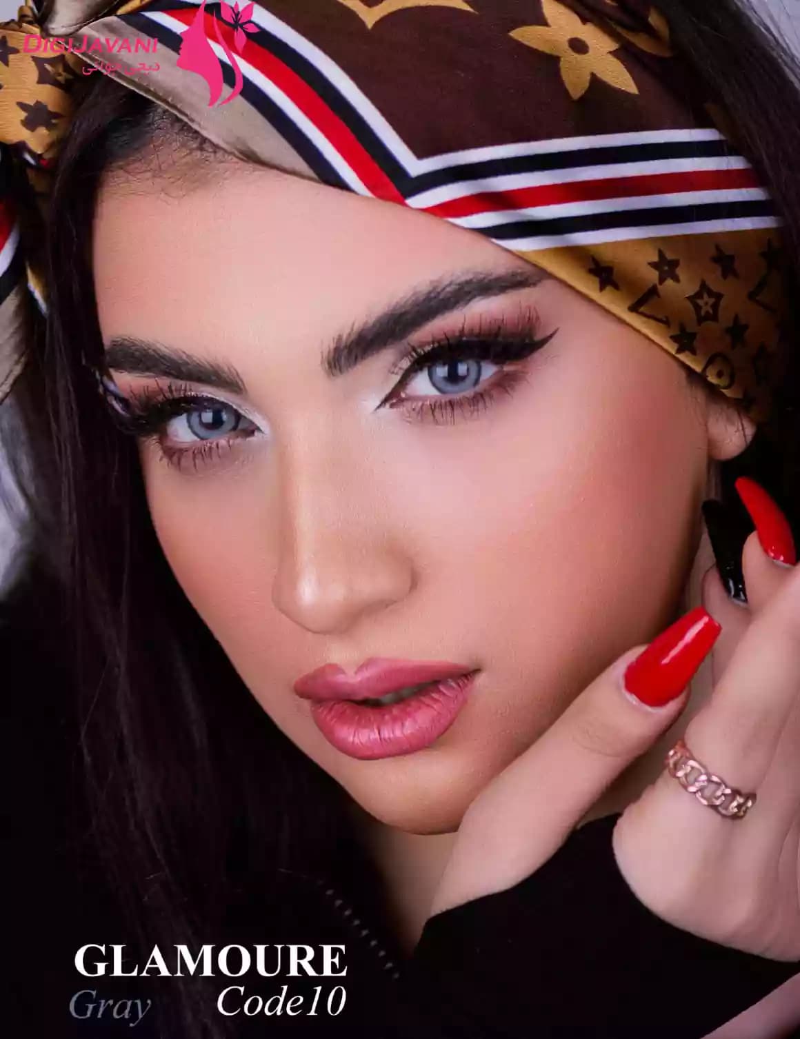 لنز چشم رنگی گلامور (GLAMOUR) مدل طوسی کد 10 (Gray10) — تصویر ۴