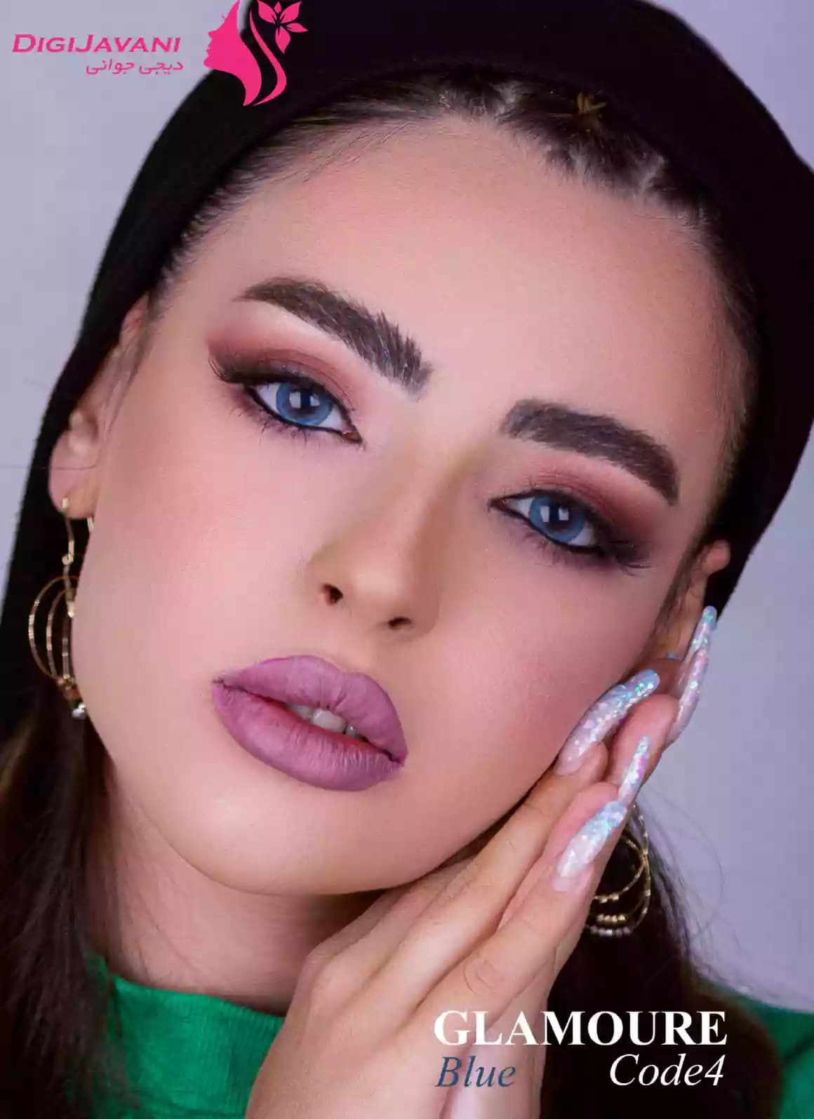 لنز چشم رنگی گلامور (GLAMOUR) مدل آبی کد 4 (Blue4) — تصویر ۴