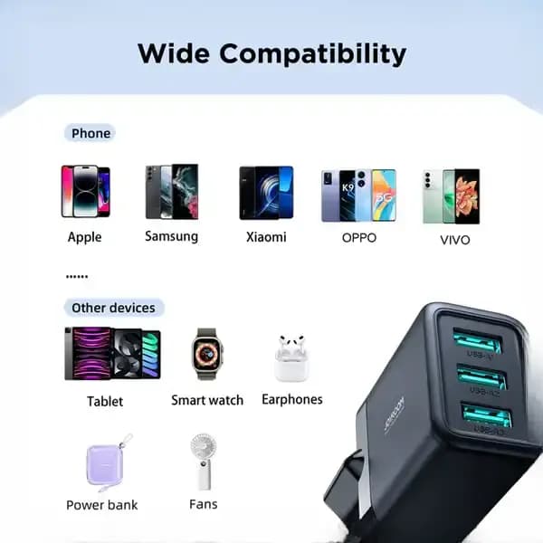 آداپتور 3 پورت 17 وات جویروم JR-TCN02EU — تصویر ۵