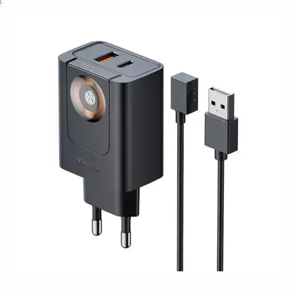 آداپتور دو پورت 30 وات همراه با شارژ اپل واچ مک دودو 2in1 CH-3700 — تصویر ۲