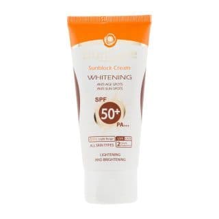 کرم ضد آفتاب روشن کننده پوست سان سیف SPF50 رنگی بژ روشن — تصویر ۲