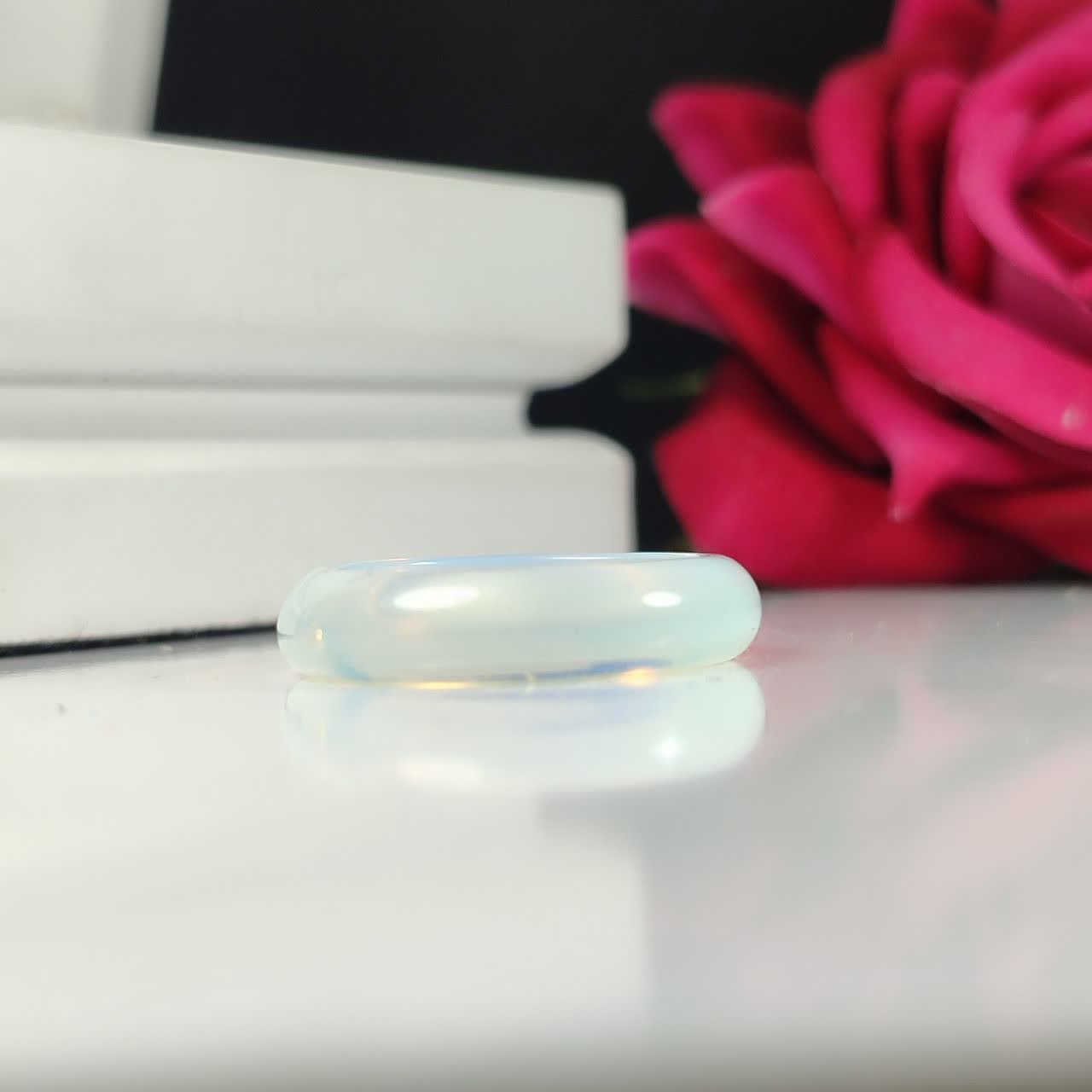 حلقه طرح اوپال زنانه شیک: رقـص نور و جـادو در دستان شما کد 3781 — تصویر ۲
