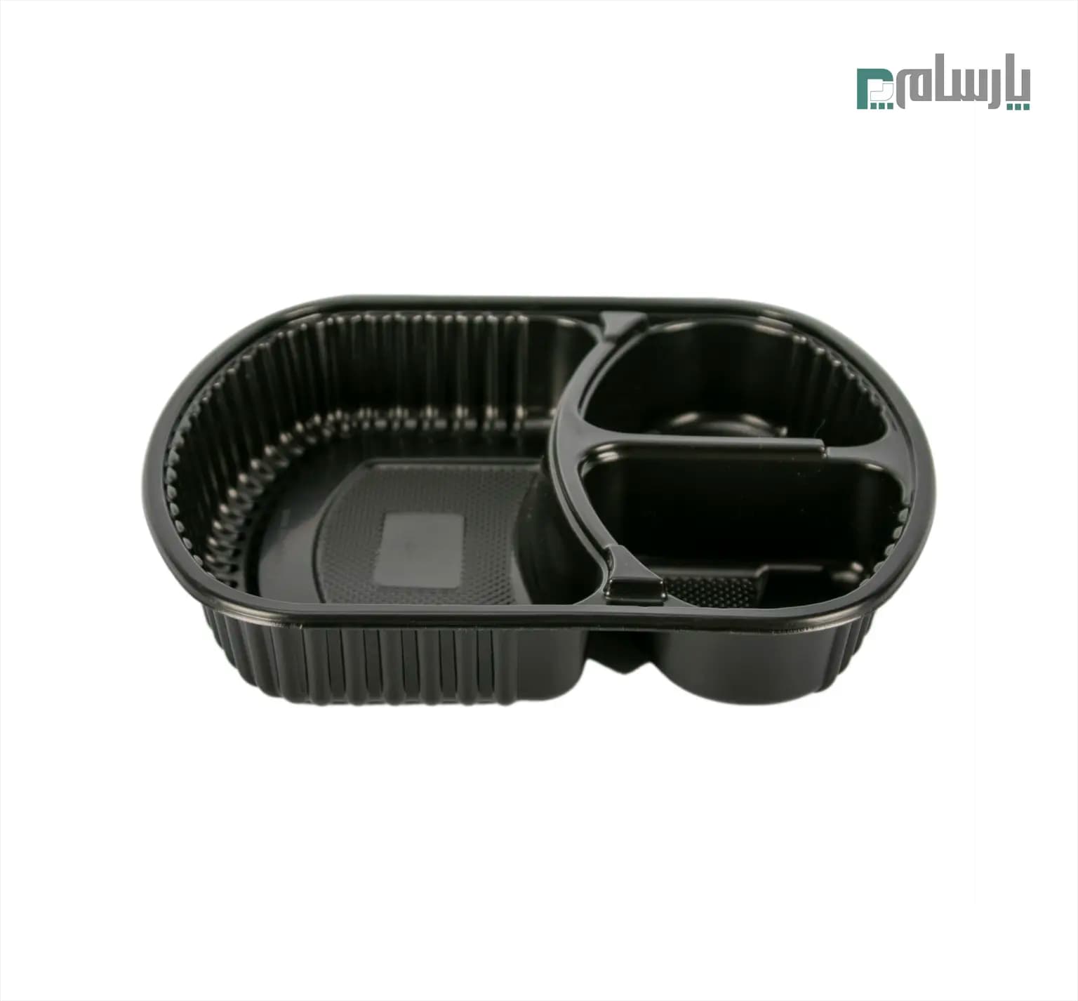 ظرف یکبار مصرف مشکی سه خانه مهرپارسا کد 603