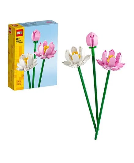لگو LEGO Iconic Lotus Flowers 40647 مدل گل نیلوفر آبی 220 قطعهای ارتفاع 30 سانتیمتر