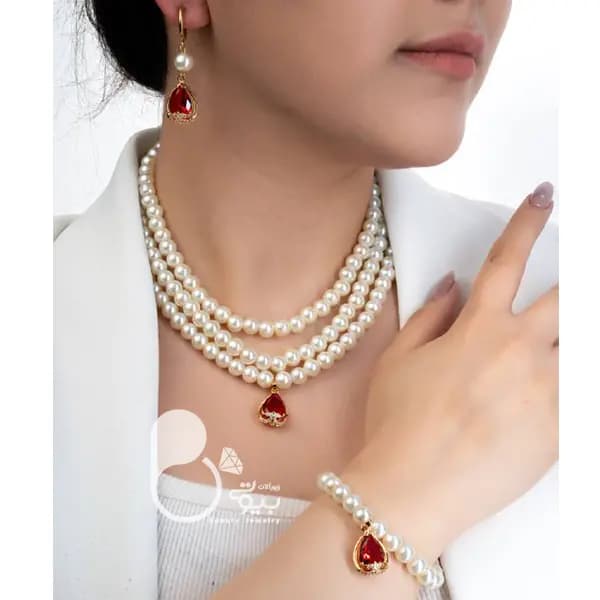 سرویس مرواریدی سه لاین یاقوتی